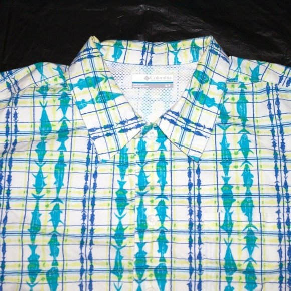 Columbia Mens Short Sleeve Button Front Shirt Size - Picture 2 of 5